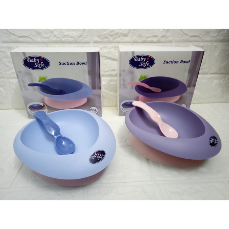 B354 Baby Safe Suction Bowl with Spoon Mangkok bayi anti Geser + Sendok Babysafe