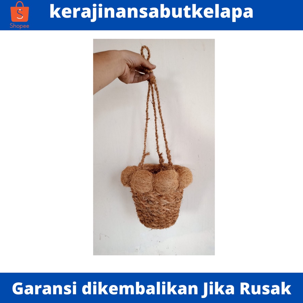 pot gantung sabut kelapa / pot anggrek gantung / pot sabut kelapa