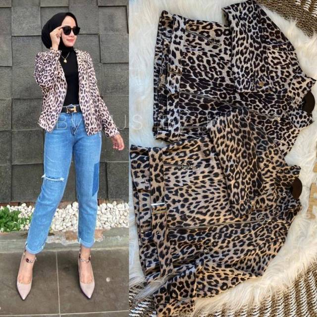 Jaket leopard import
