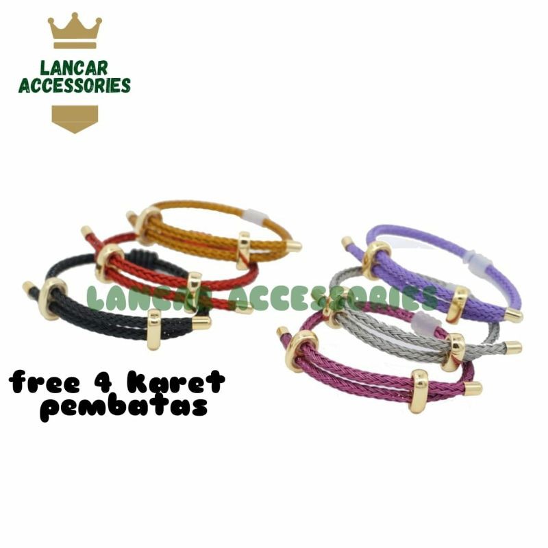 Gelang Tangan Anak Anak Gelang Tangan Wanita Gelang Tali Kawat Anti Air Waterproof Gelang Tali Wanita