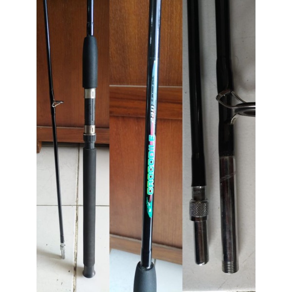 Joran Sambung 2 drat/ulir crocodile sangat kuat, ringan, bahan carbon solid