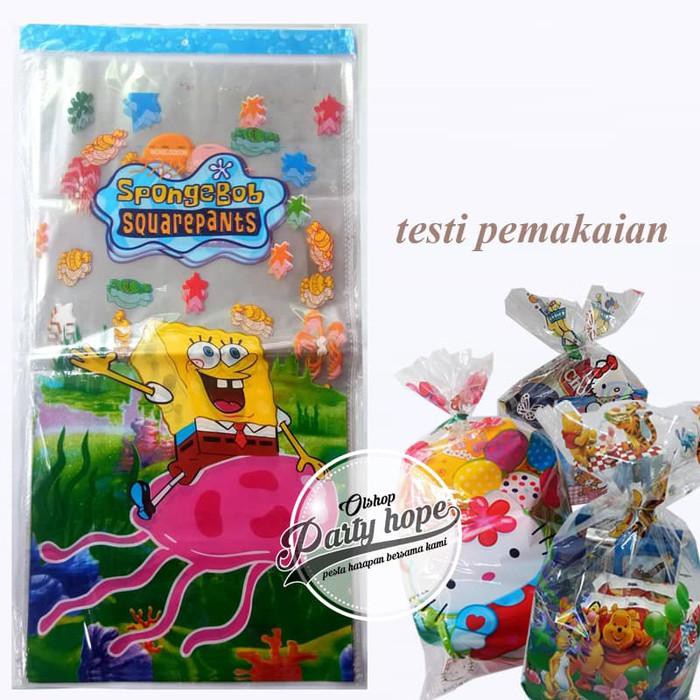 

PROMO - plastik snack spongebob / souvenir ultah / plastik bingkisan kado snek