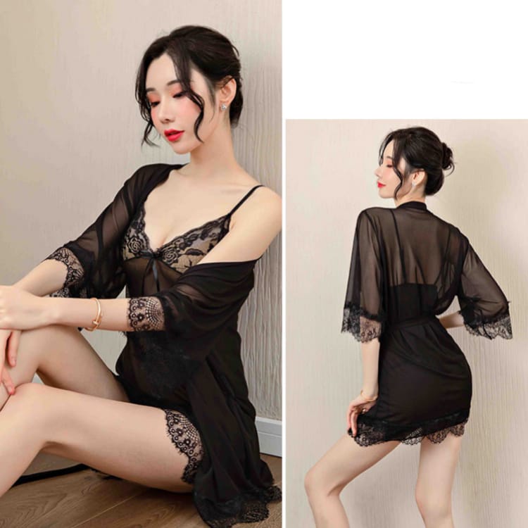 BAAJU.ID - SET LINGERIE KIMONO - LINGERIE SEXY - LINGERIE PREMIUM - NIGHT DRESS - GAUN MALAM