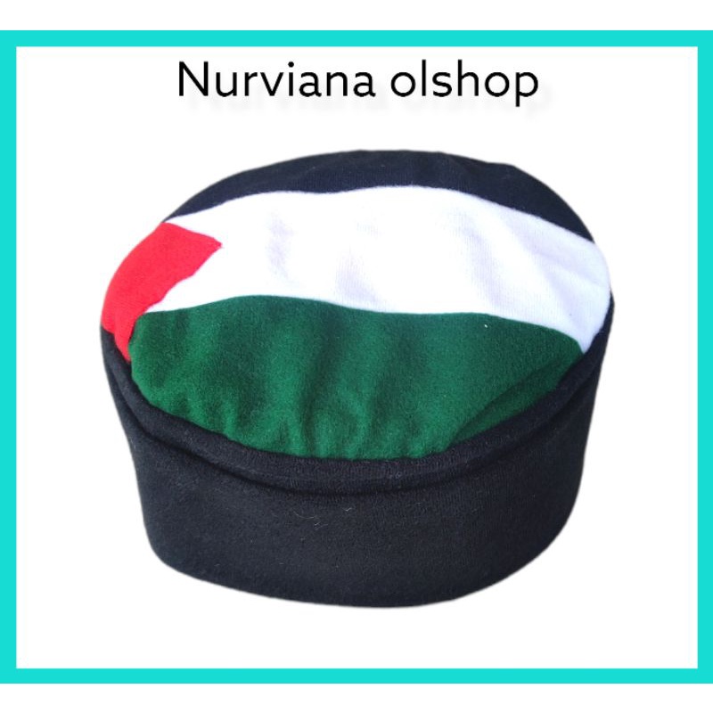 Gardenglories Peci Songkok Kopiah Maiyah/Peci Mesir/Peci Maiyah Palestina/Peci Mesir Lipat/Peci