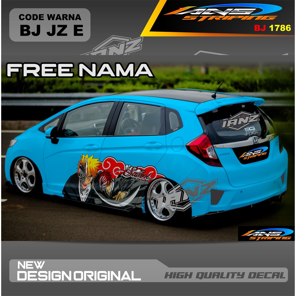 DECAL STIKER MOBIL HONDA JAZZ  AYLA AGYA AVANZA SWIFT YARIS / STIKER MOBIL DECAL MOBIL / STIKER VARIASI MOBIL AGYA AYLA JAZZ SITI CITY / DECAL STIKER MOBIL