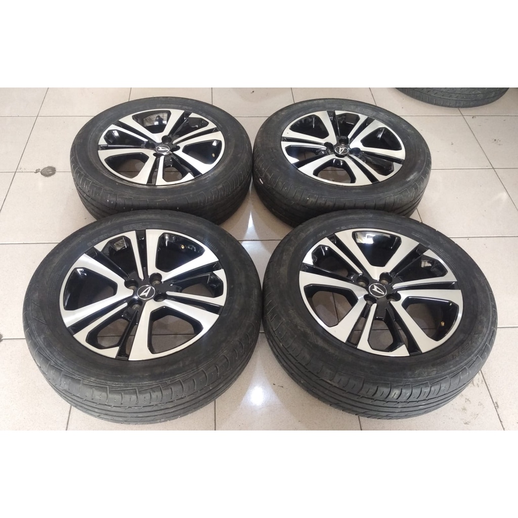 Velg Mobil Bekas Original STD ROCKY Ring 17 Hole 4X100 ET42 + Ban FALKEN (3) 215 60 R17 Untuk Mobil 