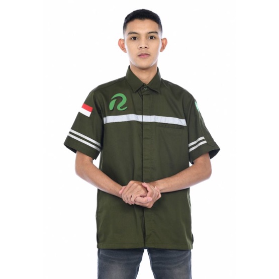 Atasan wearpack tangan panjang pendek#baju safety custom bordir#kemeja wearpack#baju seragam tambang tambah bordir