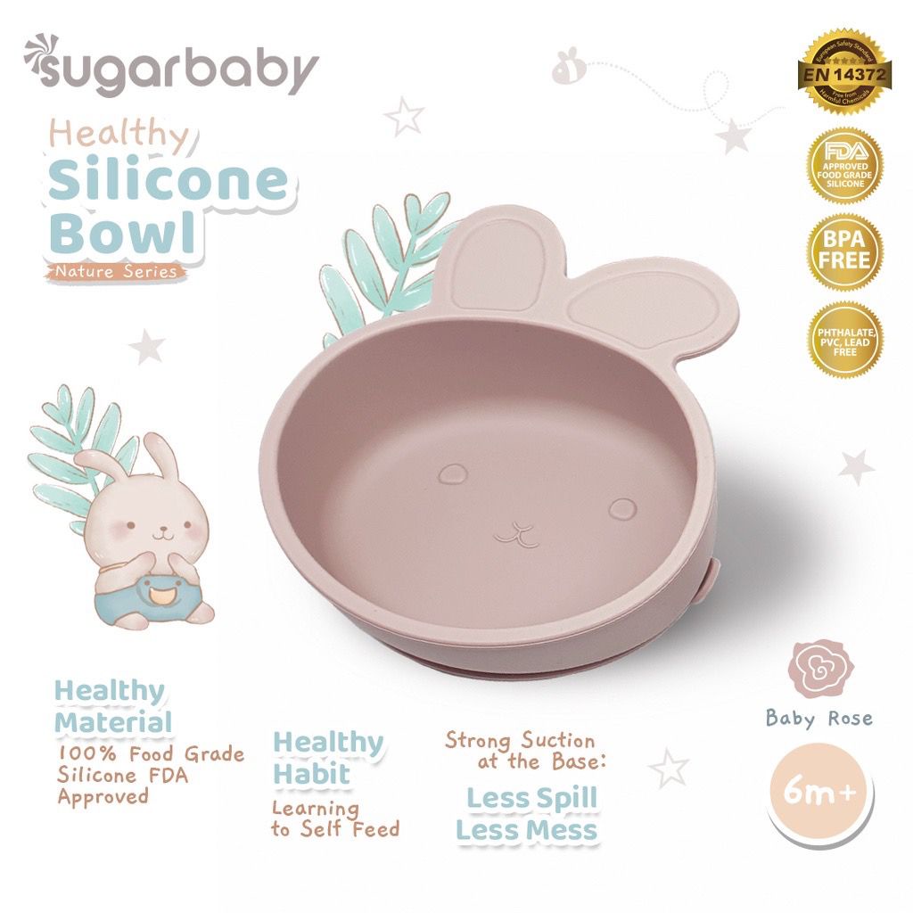 Sugar Baby Healthy SIlicone Bowl Nature series/Mangkok makan anak/Peralatan MPASI anak