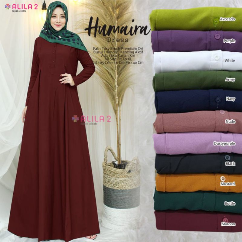 Gamis Motif Humaira Dress Original Alila2 Mat Tory Burch Premium Ori