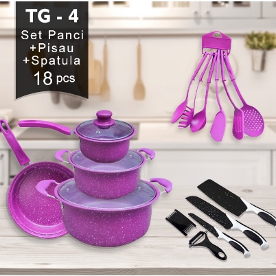 Panci Set Riverra Teflon Marble 18 Pcs Cookware Set Tutup Kaca Free Spatula 6Pcs PANCI TEFLON 18 SET TEBAL TAHAN API ANTI LENGKET IRIT MINYAK Panci BERANAK Isi 18 Dan Pisau GRATIS Bubble Kardus AMAN