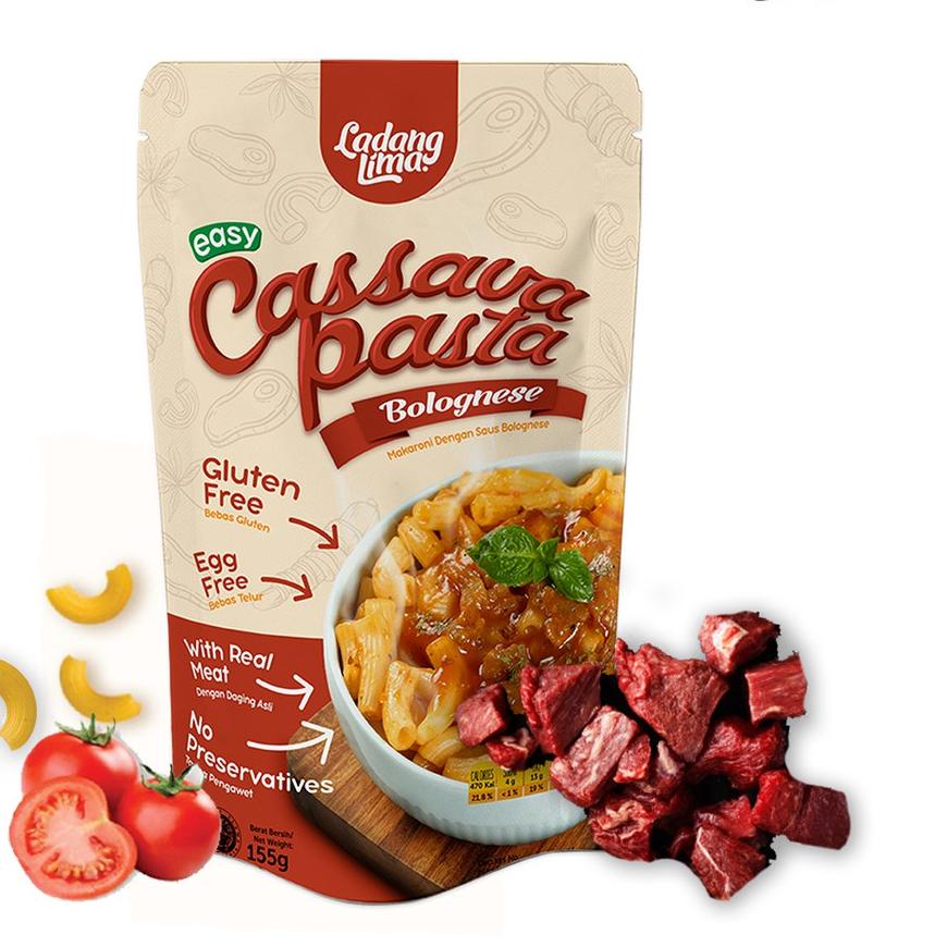 

Barang Baru Ladang Lima Cassava Pasta Bolognese 155gr B0D``