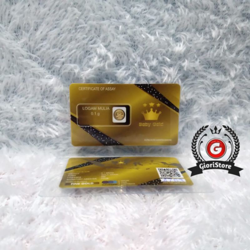 MINIGRAM / BABYGOLD 0.10 Gram Logam Mulia Emas Asli 24 Karat Bersertifikat