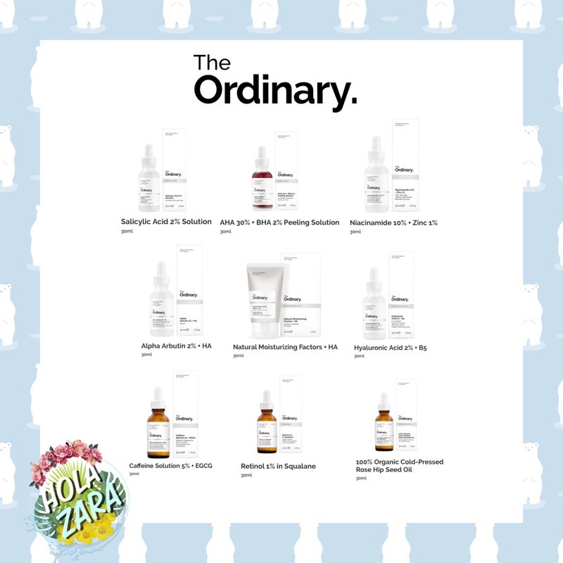 THE ORDINARY OFFICIAL DECIEM (Niacinamide Zinc / AHA BHA Peeling / Salicylic Acid / Retinol / Alpha)