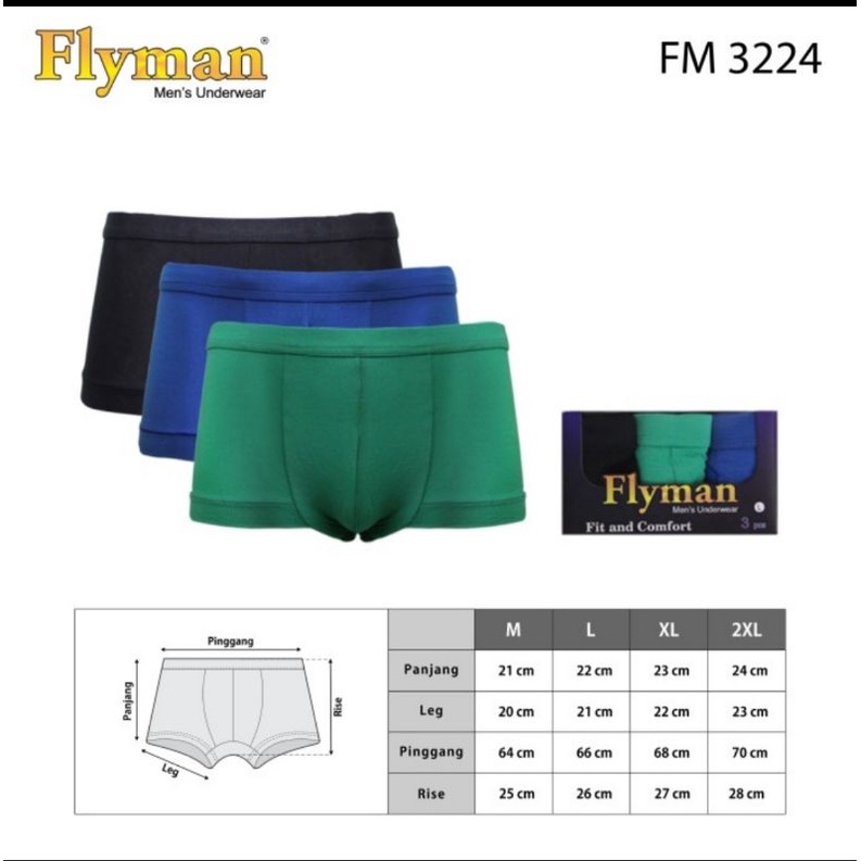 Celana dalam boxer pria Flyman FM 3224