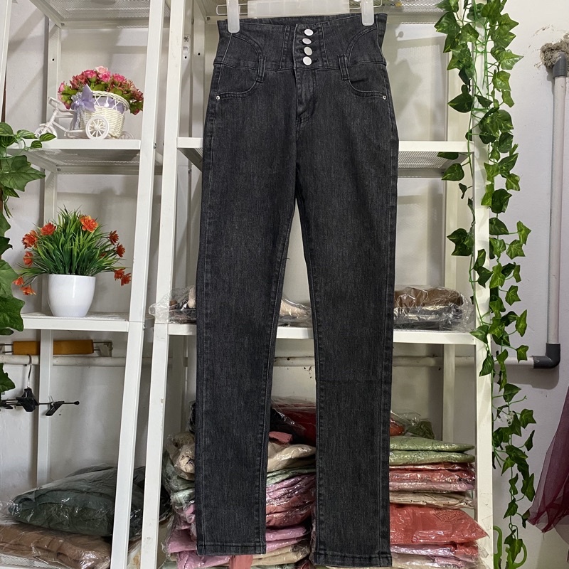 celana panjang jeans wanita model highwaist skinny jeans import