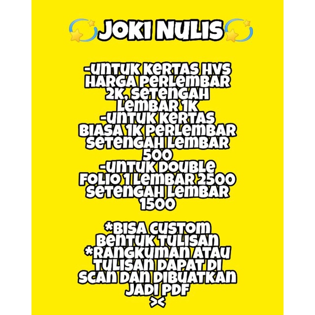 

JASA NULIS DAN JASA NGERANGKUM MURAH