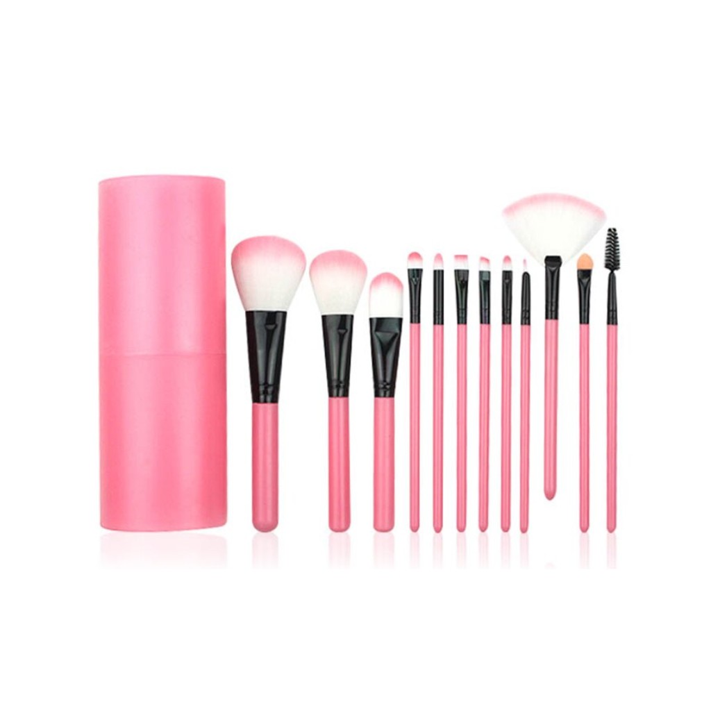 Kuas Make up Isi 12 Pcs Tabung Make Up Brush Tabung