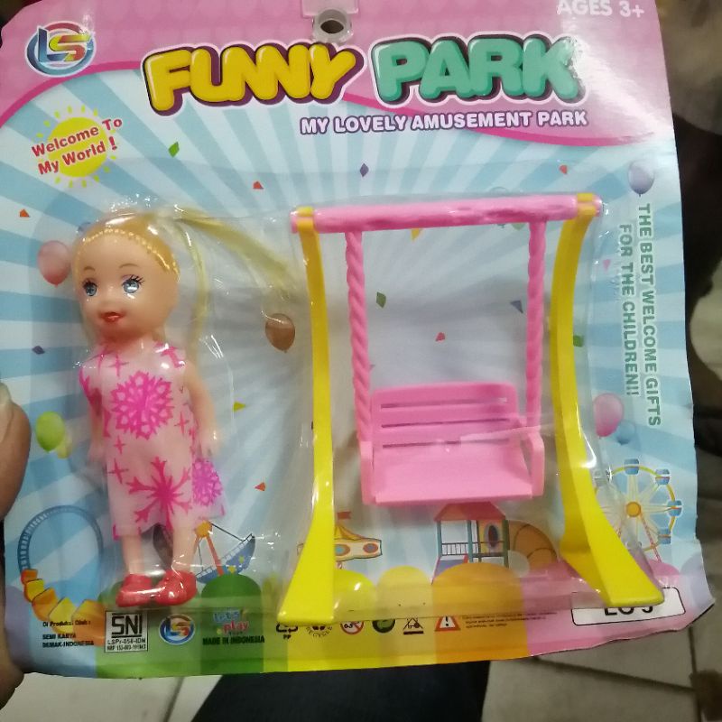 MAINAN SELUNCURAN + BONEKA FUNNY PARK  LO5