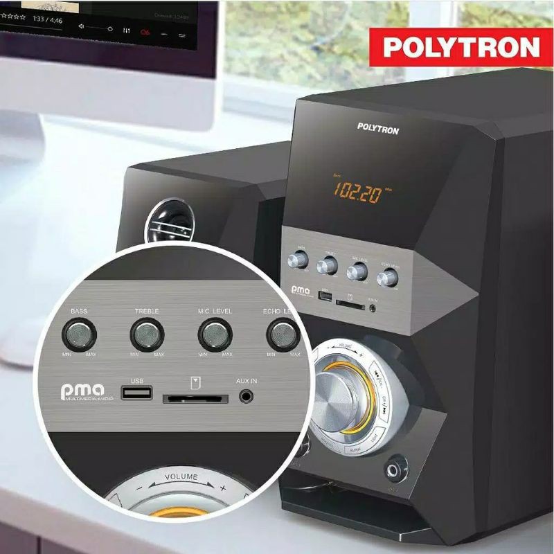 POLYTRON PMA-9502 Multimedia Active Speaker WITH BLUETOOTH