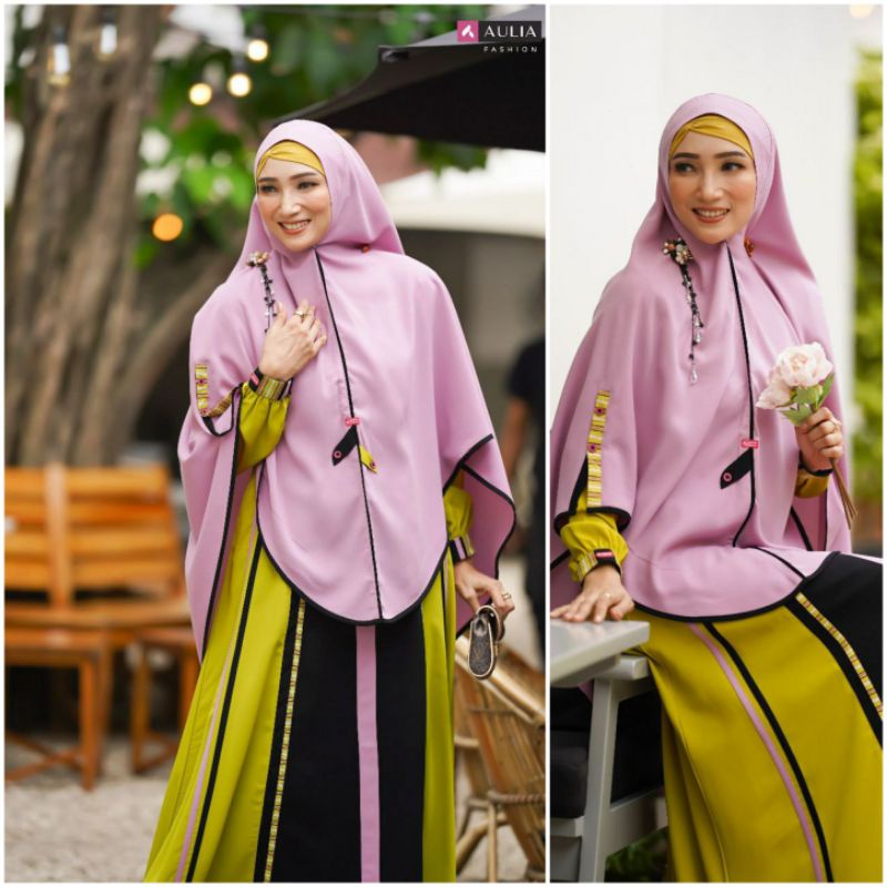 GAMIS TERBARU AULIA FASHION NEW HAFLANI NEON GREEN