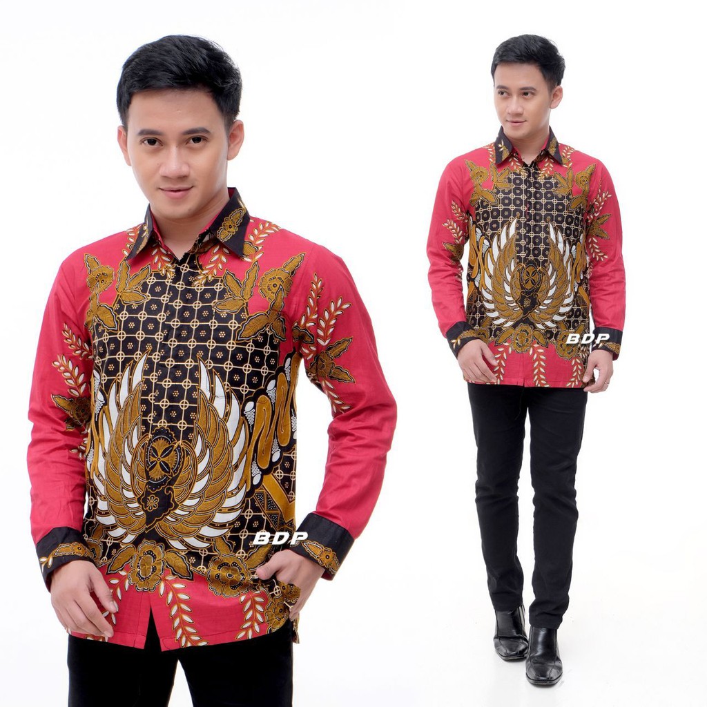 Batik couple pria wanita emhabatik motif adipati-Kemeja