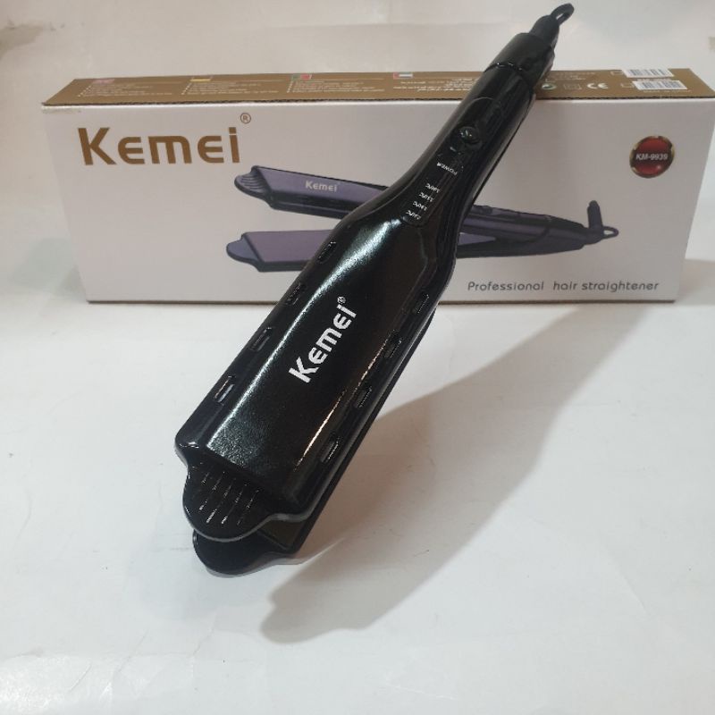 Alat Catokan Kemei Rambut Plat Besar Km9939 Hair straightener Profesional Salon Lurus 9939