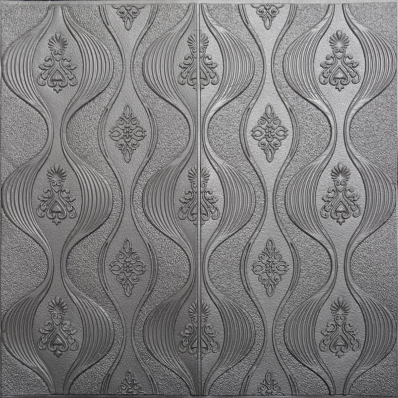 [COD] Wallpaper Dinding Stiker Wallfoam 3D Sticker Dekorasi Kamar Rumah Murah [Seri X] 70cmx70cmx6mm-ABU