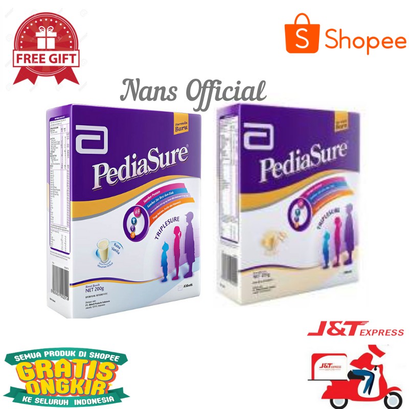 Susu Pediasure 200gr Triplesure Vanilla Madu 200gr Susu Pertumbuhan Pediasure 200 Gram Shopee Indonesia