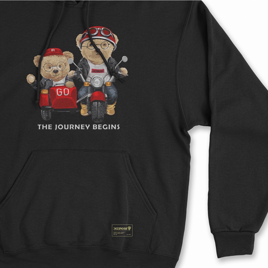 DEZIROSE Hoodie Jumper Bear Journey (Sablon) Size M-XXL ( Pria &amp; Wanita )