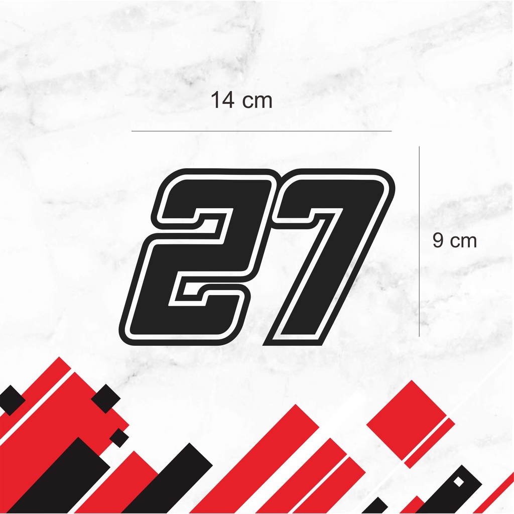 Sticker Cutting Nomer Balap 27