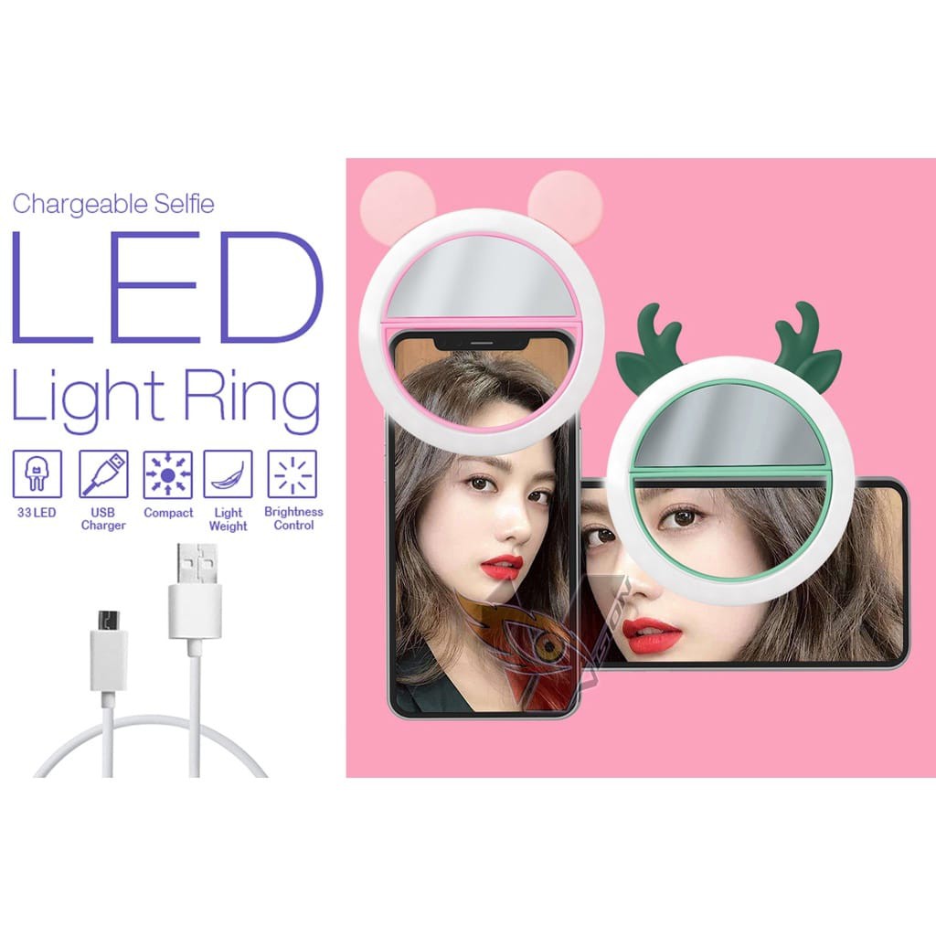 [4Select]Ring Light selfie LED KARAKTER / Lampu selfie KARAKTER untuk kamera HP [4WARNA]