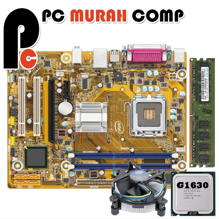 Paketan Mainboard Intel LGA 1155 H61 Dengan Processor G1630 RAM 2gb