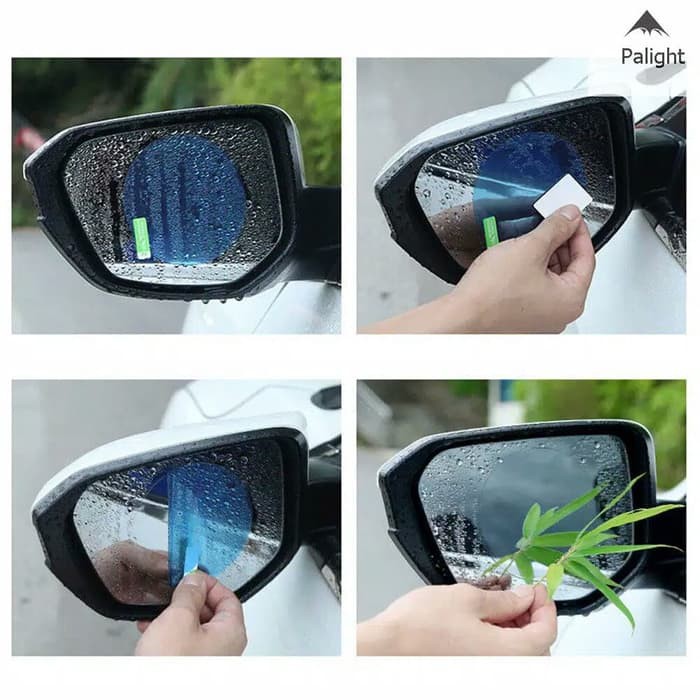 Anti Fog Bulat Film Spion Motor Bentuk Bulat Sepasang Anti Embun Hujan Pelindung Murah