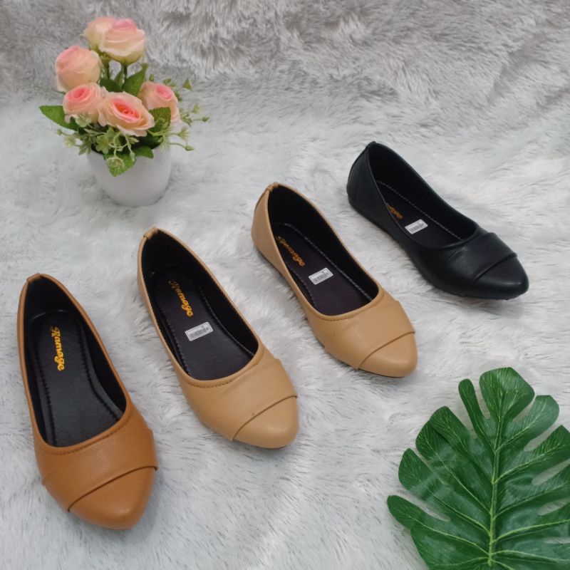 SEPATU FLAT SHOES WANITA SOL KARET H20 37/44