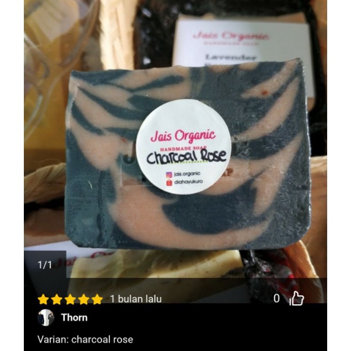 Charcoal Rose Clay handmade Handcrafted Natural Soap Bar / Sabun