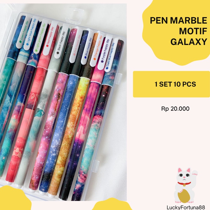 

Promo Bulan Ini Pen Marble Motif Galaxy Pulpen Marbel 1 Set Alat Tulis Kantor Lucu Atk Trendi