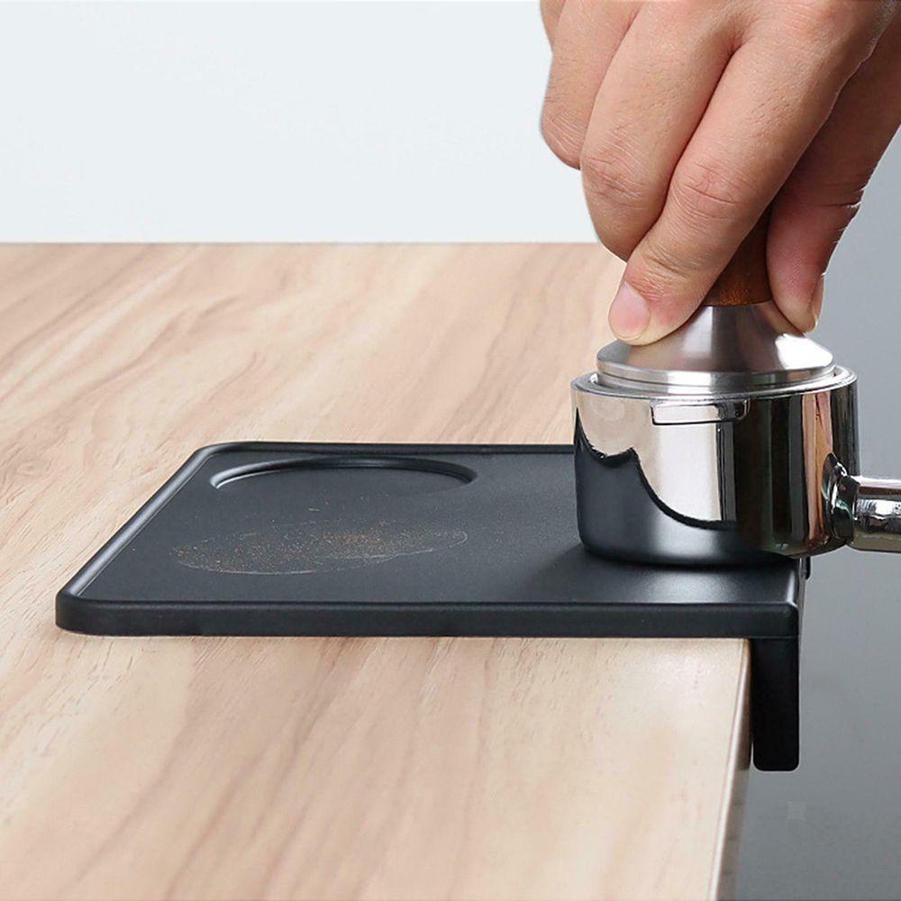 Solighter Coffee Tamper Mat Alat Kopi Aman Makanan Lembut Tidak Bau Anti-Slip Sudut Tamping Pad Espresso Silicone Mat