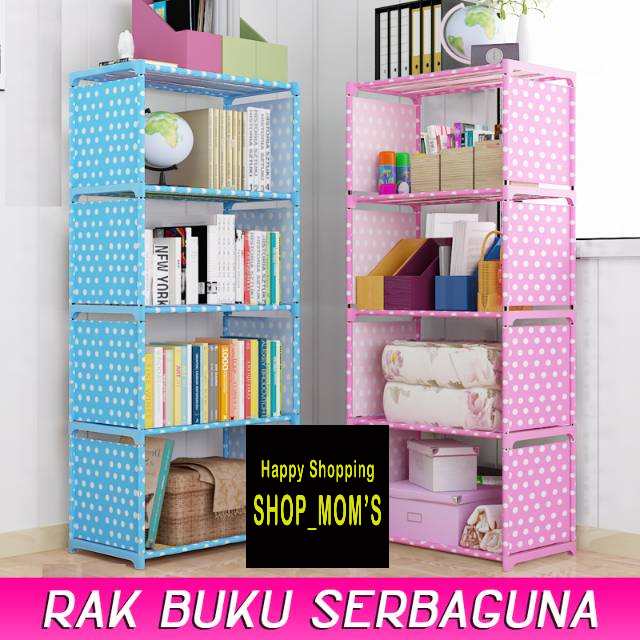 Rak buku portable rak serbaguna Rak Pakaian Rak Sepatu tempat penyimpanan unik