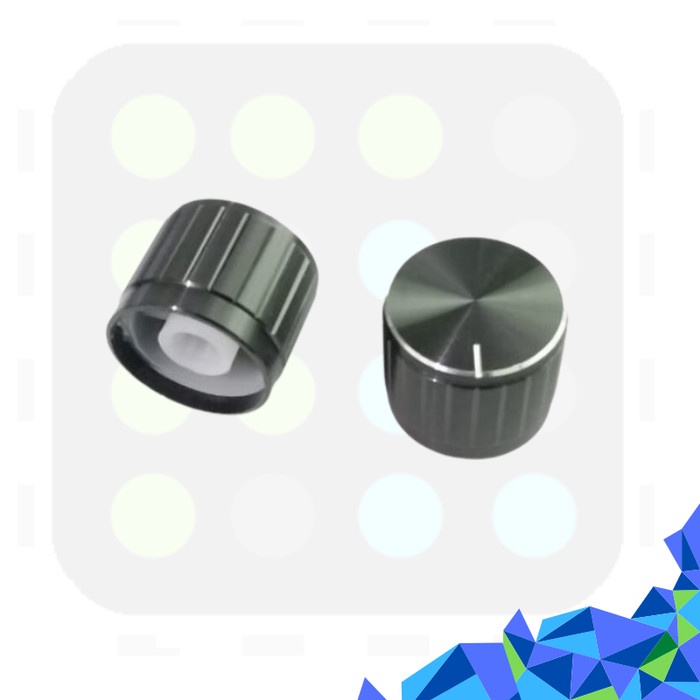 Knob Potensio Meter Alumunium Tutup Potensiometer 15x17mm Hole 6mm - Hitam