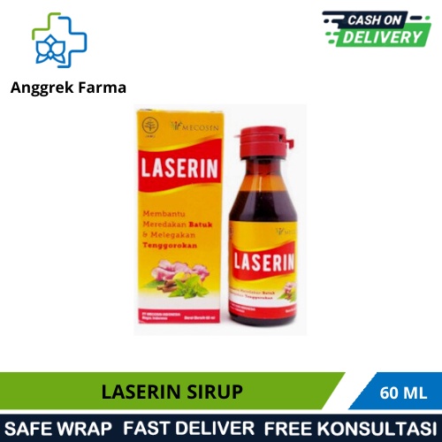 LASERIN SIRUP 60 ML/OBAT BATUK HERBAL DEWASA/OBAT BATUK DEWASA SIRUP/OBAT BATUK LASERIN