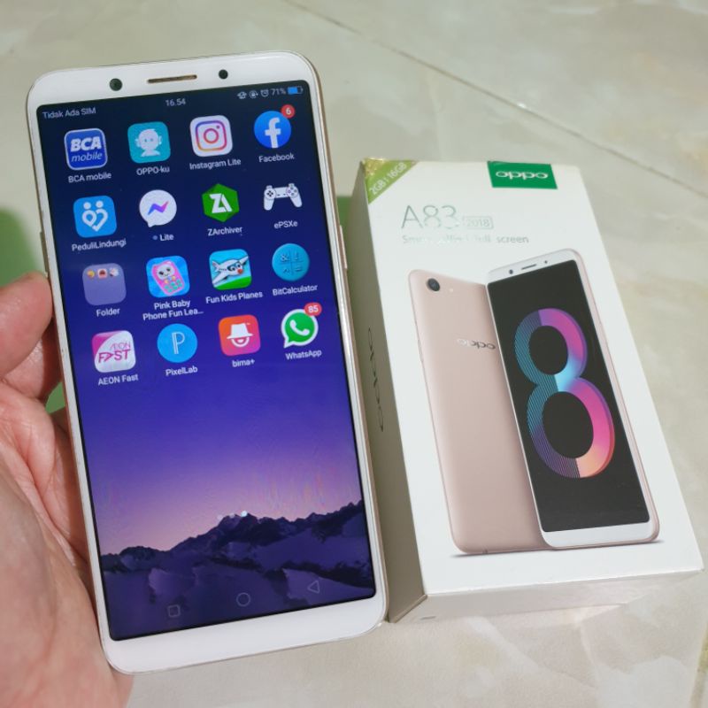 Oppo A83 2/16 Ram 2gb Rom 16gb mulus dan lengkap