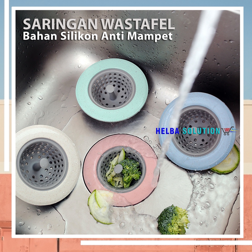 FILTER Lubang Air Wastafel Saringan Saluran Air Tempat Cucian Piring Bahan Silikon Anti Mampet Silicone SINK COLANDER