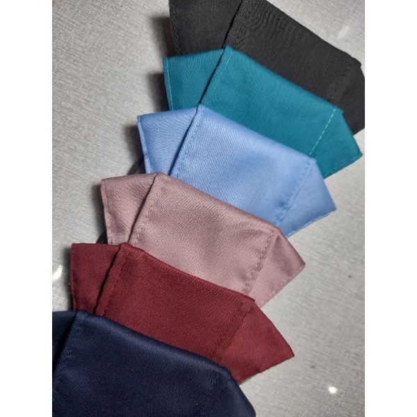 Masker Kain 3d 2ply Headloop Stopper Polos | dewasa dan anak