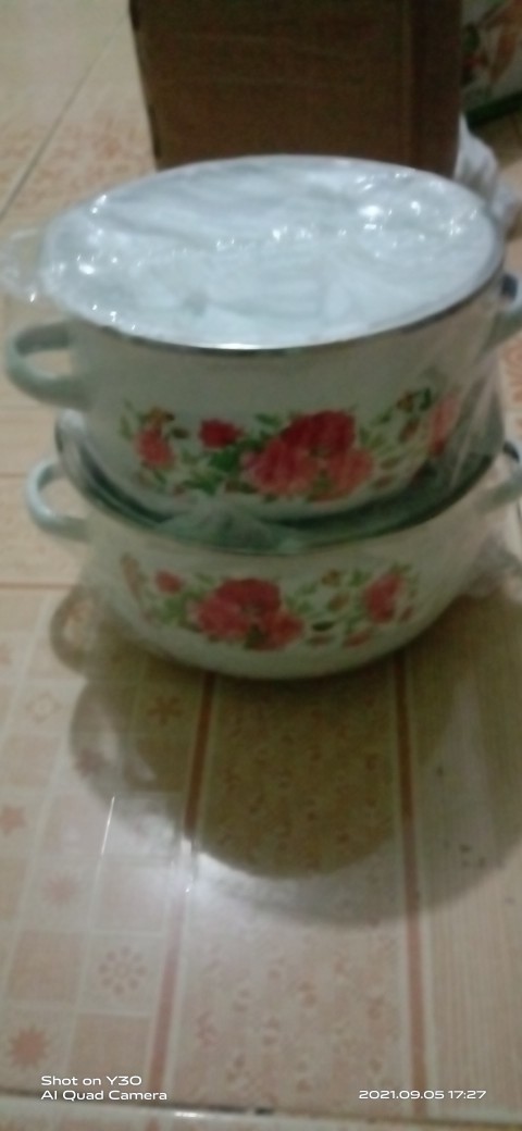 Panci Bunga G-1618/panci Set 3 Tutup Kaca/panci Reona