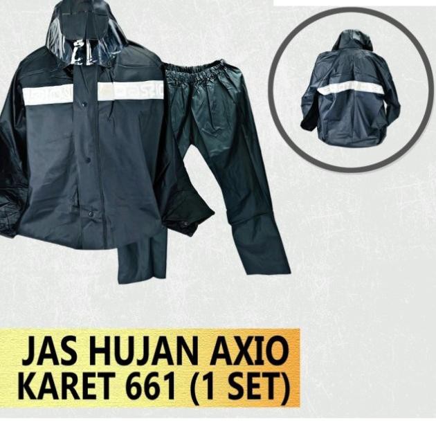 B*A*R*U-575  Jas Hujan ORIGINAL Axio Karet AX-661 Resleting Waterproof Pres Kuat