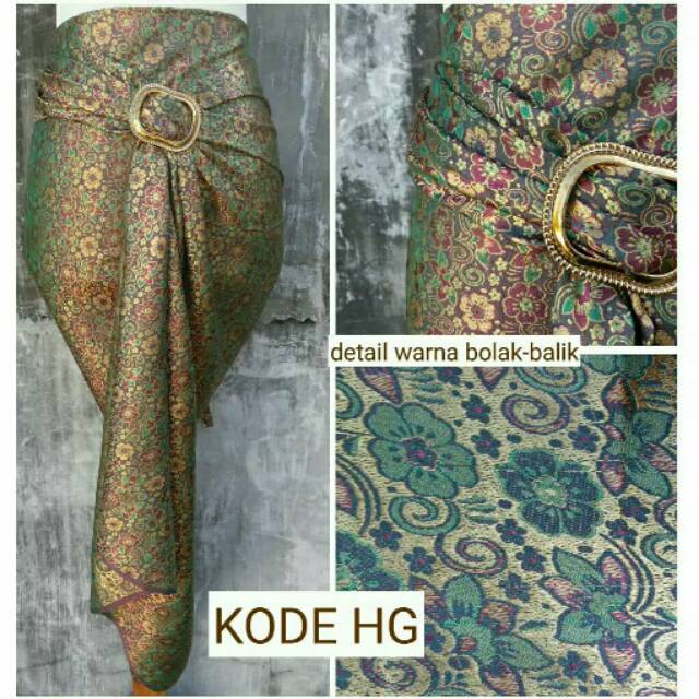 Rok lilit songket / Rok lilit etnik songket instan