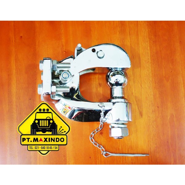 Jual Scorpion Chromed Pintle Hook Dengan Tow Ball 2 Inch 5000 Lbs Bopel