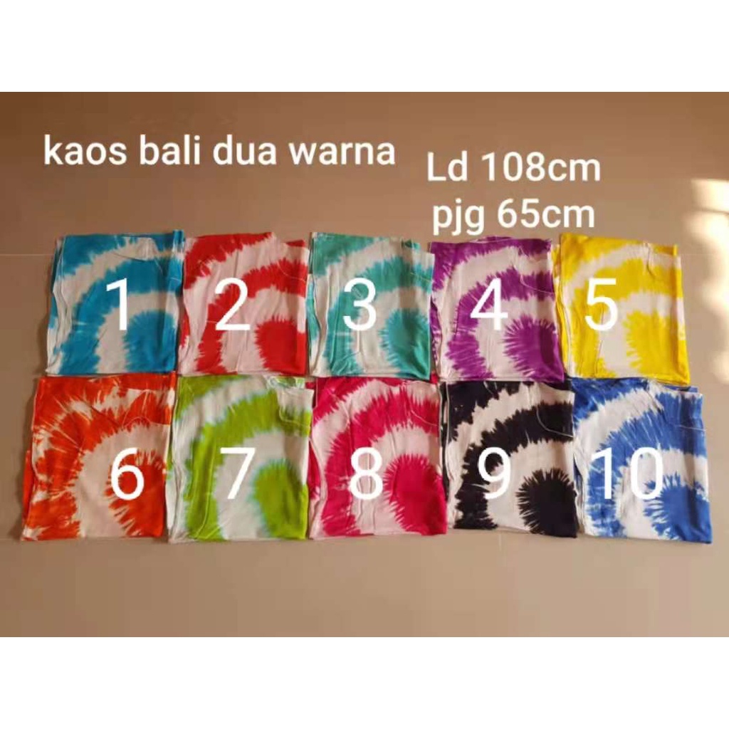 Baju Kaos Bali Dua Warna