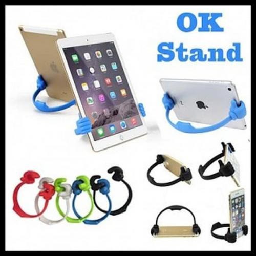 OK STAND Peyangga HP &amp; Tablet Thumb Holder Standing Landscape Universal Dudukan