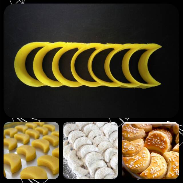 Cutter Cetakan Kue Kering Plastik Bentuk Bulan Sabit